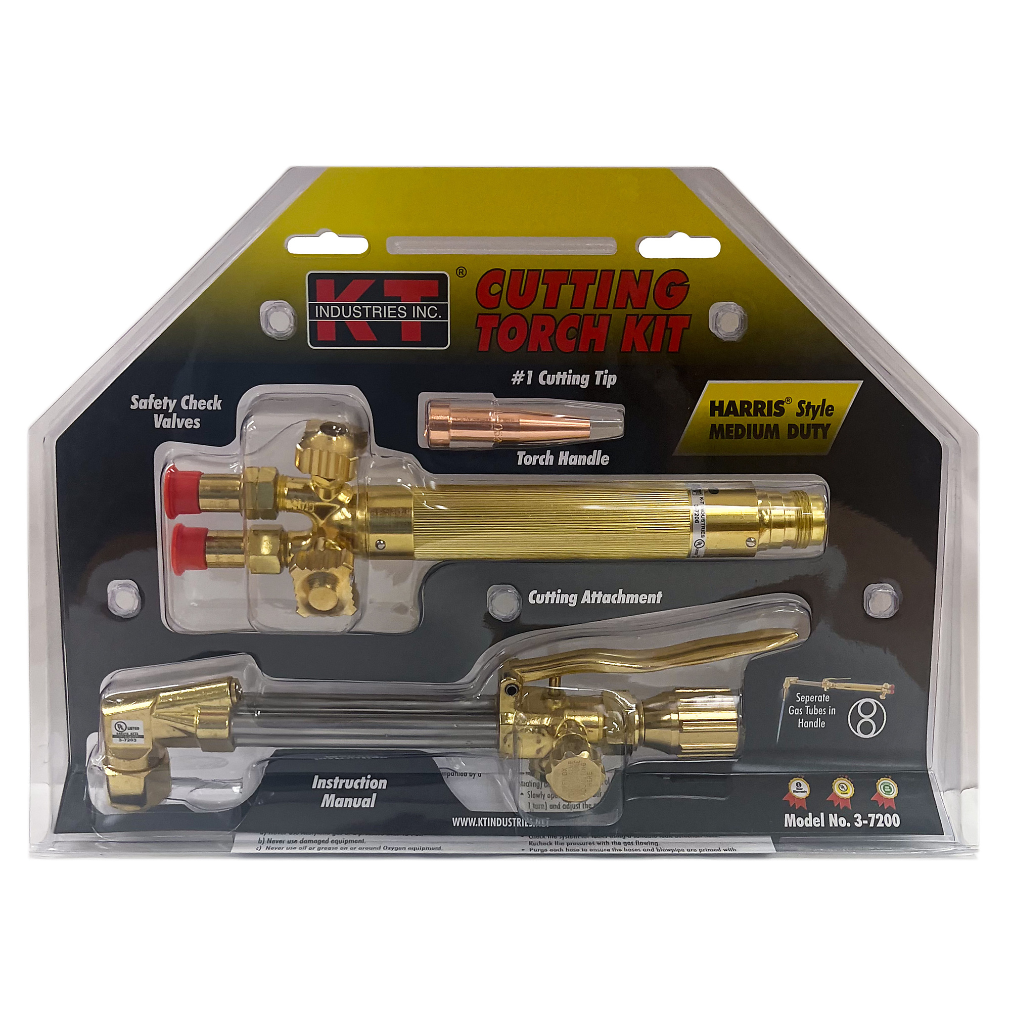 K-T Industries Harris Style Torch Kit — 3-Piece, Medium Duty, UL Listed, Model# 3-7200